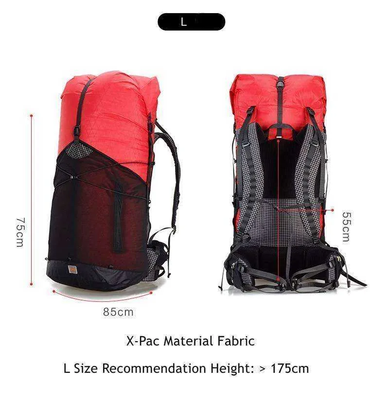 3F UL GEAR 55L Large XPAC Climbing Backpack