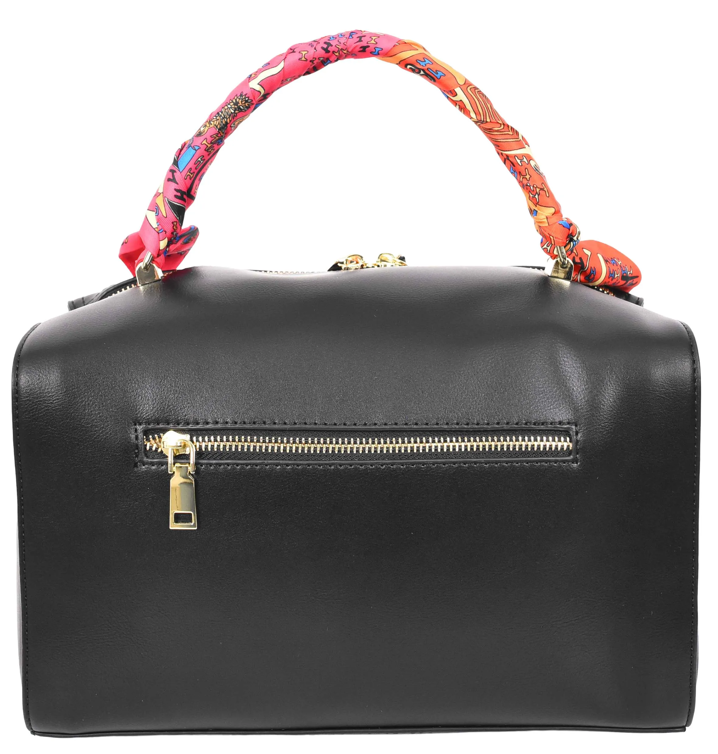Aaliyah Women's  Faux Leather Barrel-Shaped Shoulder Handbag Black