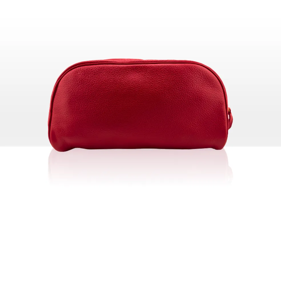 ATWATER Red Leather Dopp Kit