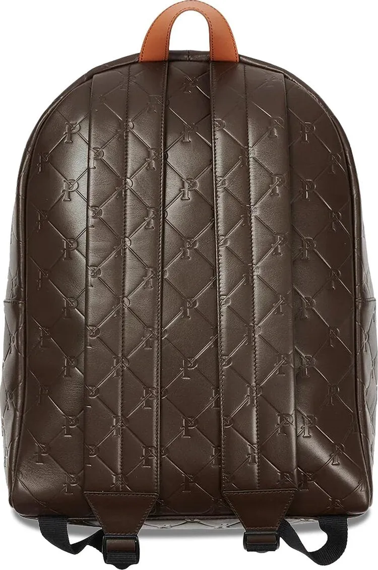 Backpack Palace Pal-M-Gram Leather Backpack Brown, brown