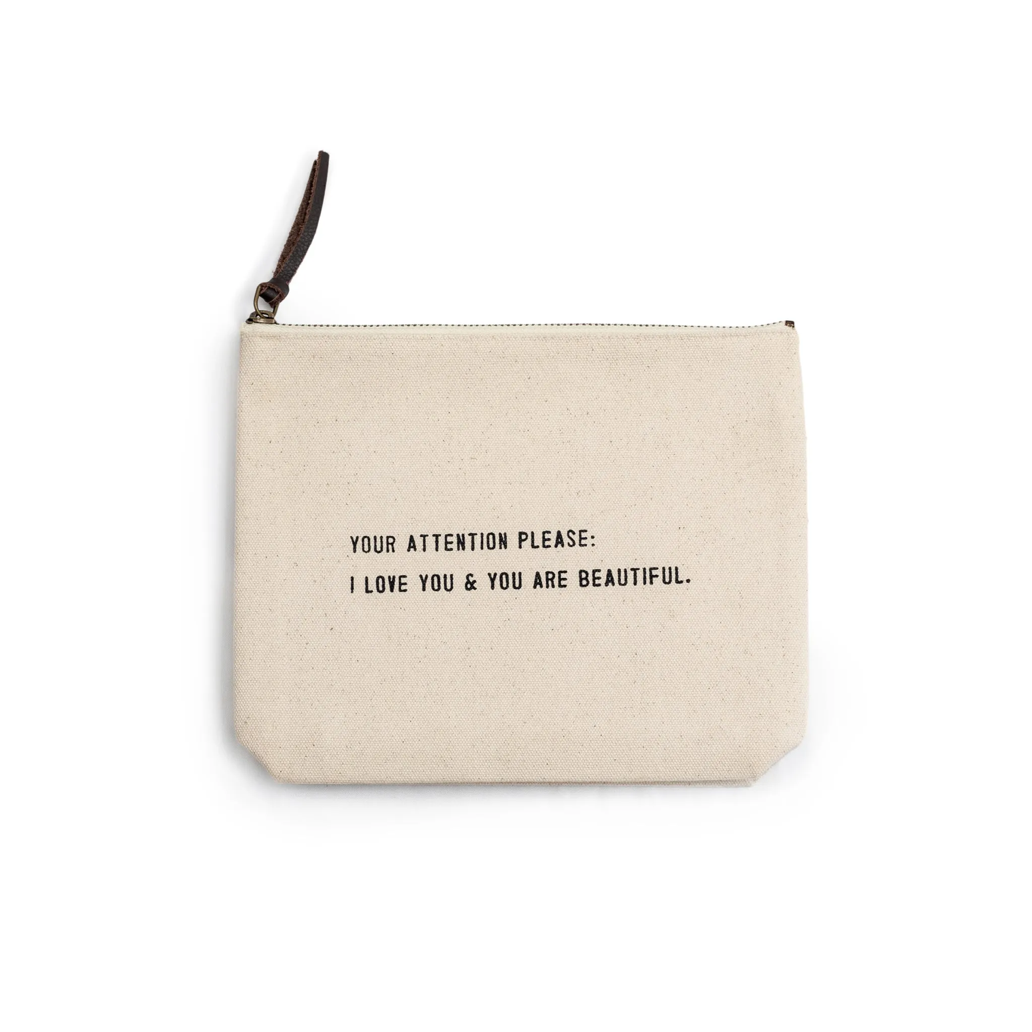 Canvas Quote Zip Bags