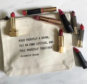 Canvas Quote Zip Bags
