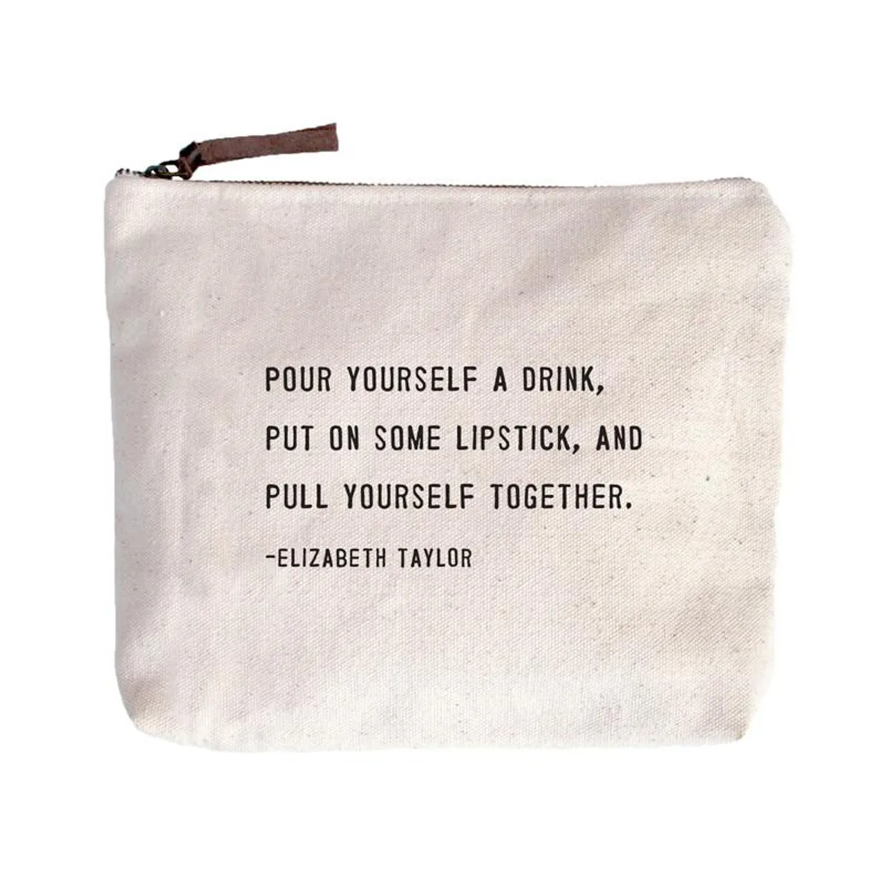 Canvas Quote Zip Bags