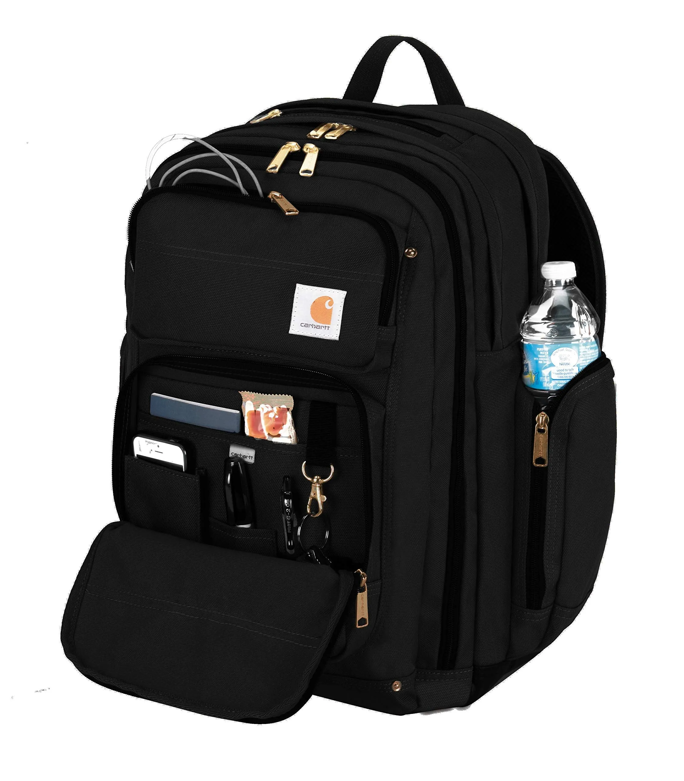 Carhartt Legacy Deluxe Work Backpack with 17-Inch Laptop Compartment, Black