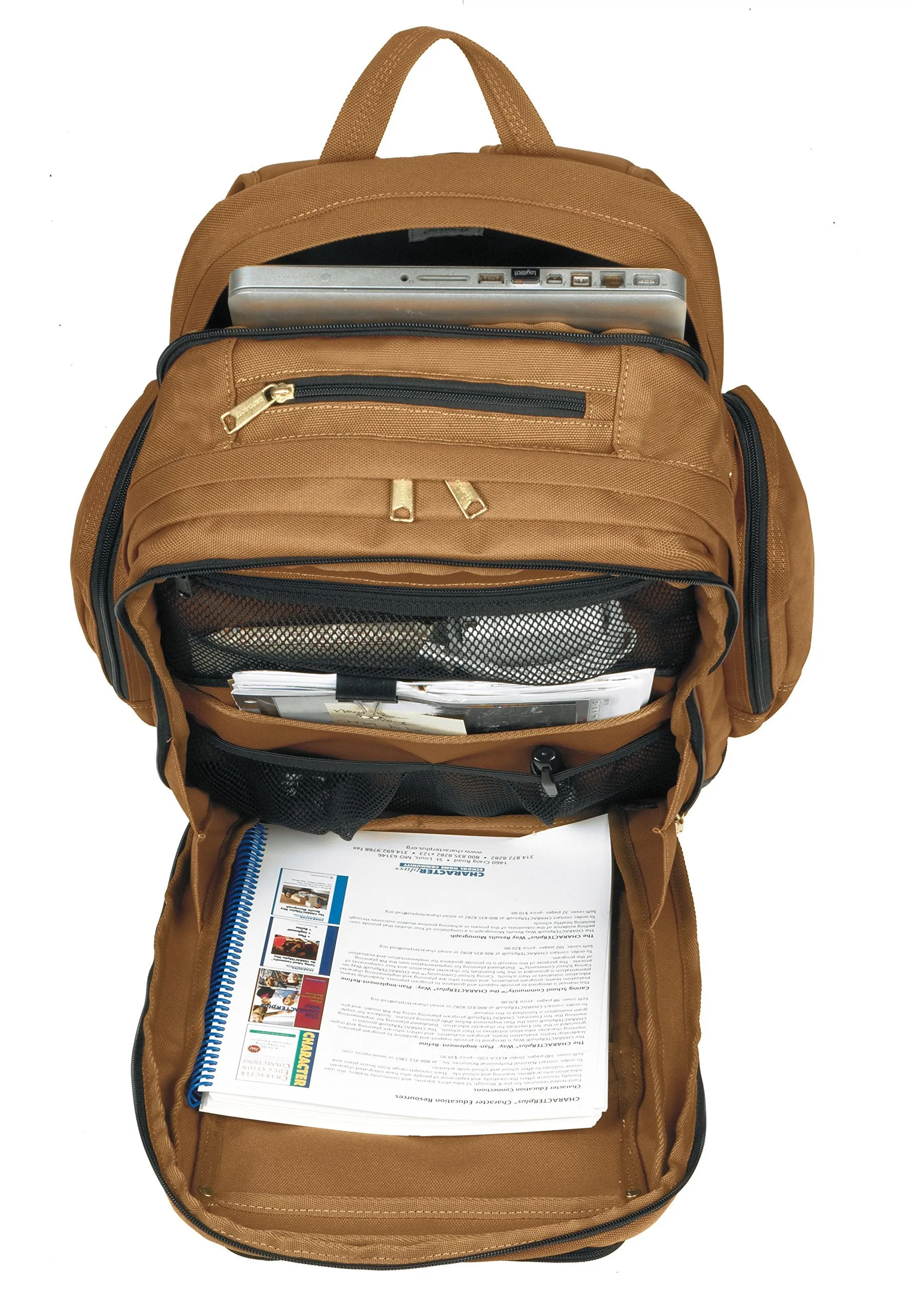 Carhartt Legacy Deluxe Work Backpack with 17-Inch Laptop Compartment, Carhartt Brown