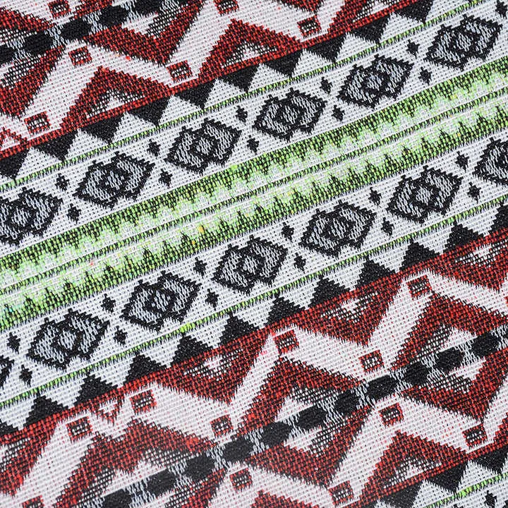 Circular Pattern Bohemian Style Canvas Backpack - Vintage Tribal Pattern Travel Bag with Leather Straps