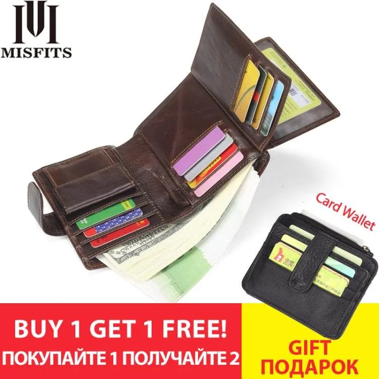 Classic Leather Men's Wallet - Short Multifunctional Cowhide Purse with Coin Pocket and Card Holder
