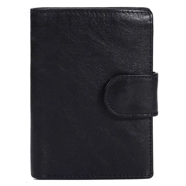 Classic Leather Men's Wallet - Short Multifunctional Cowhide Purse with Coin Pocket and Card Holder