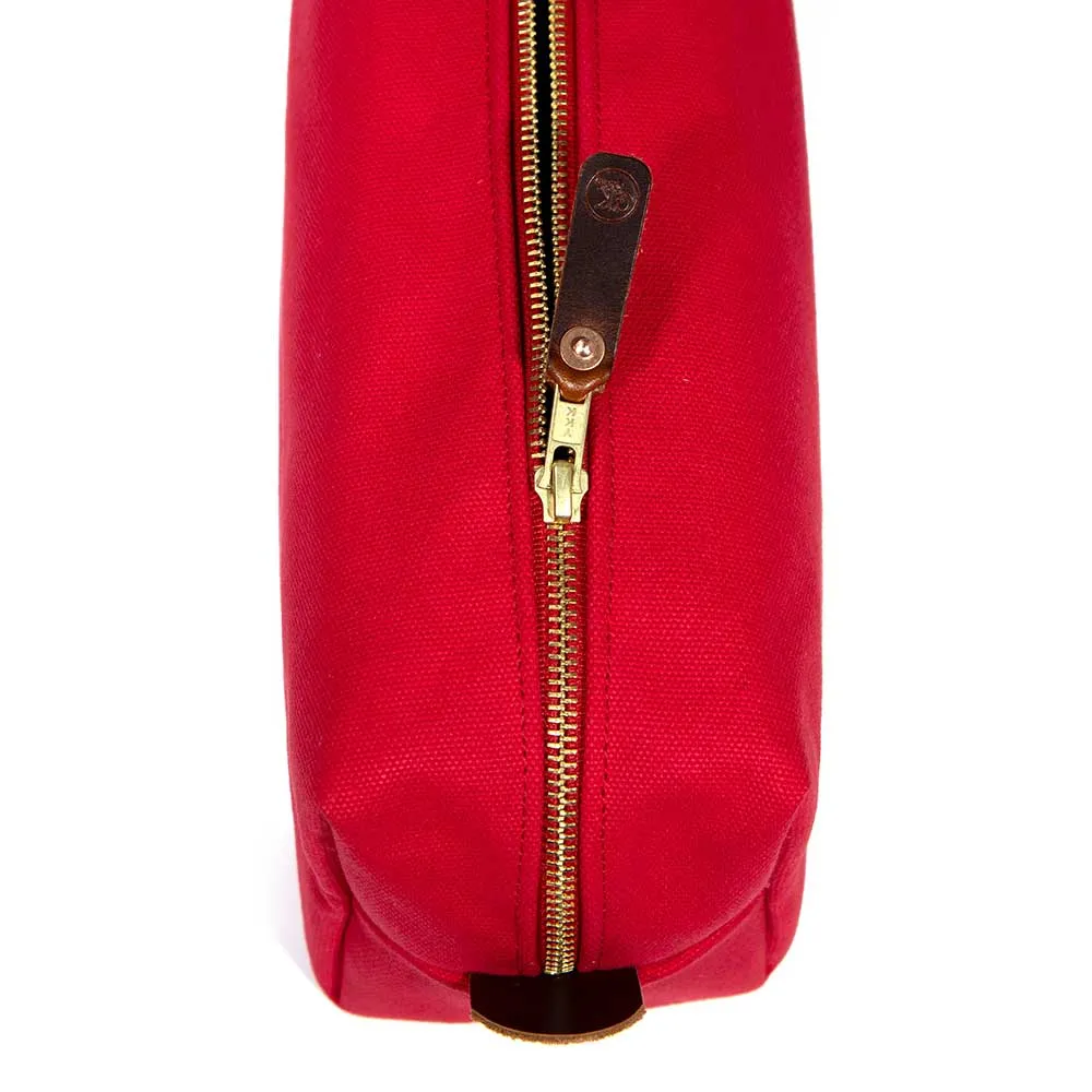 Classic Red Canvas Travel Kit
