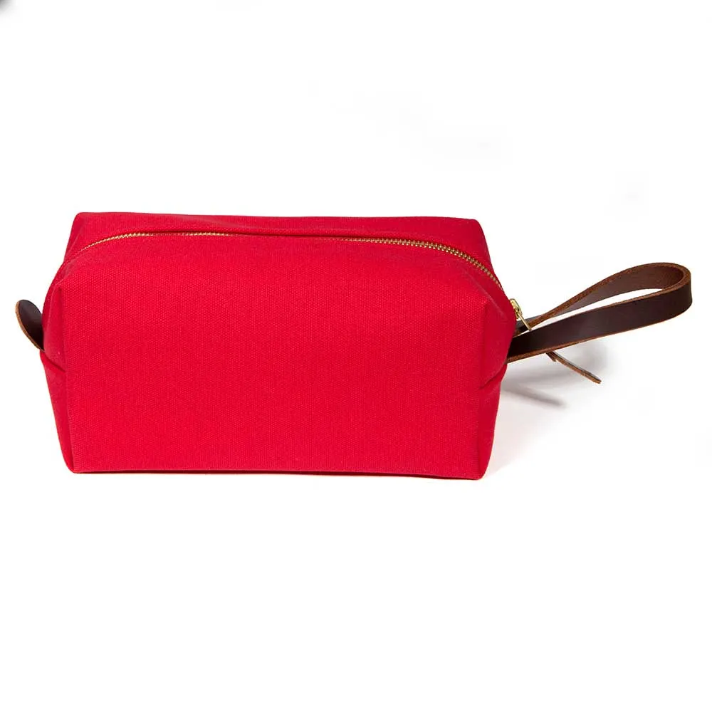 Classic Red Canvas Travel Kit