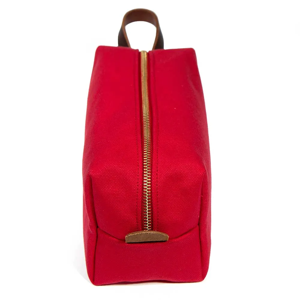 Classic Red Canvas Travel Kit