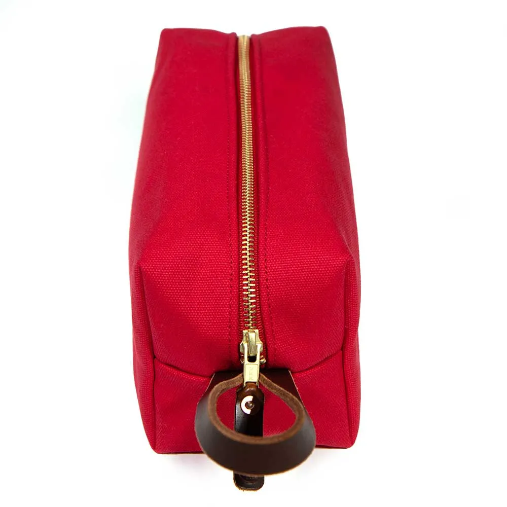 Classic Red Canvas Travel Kit