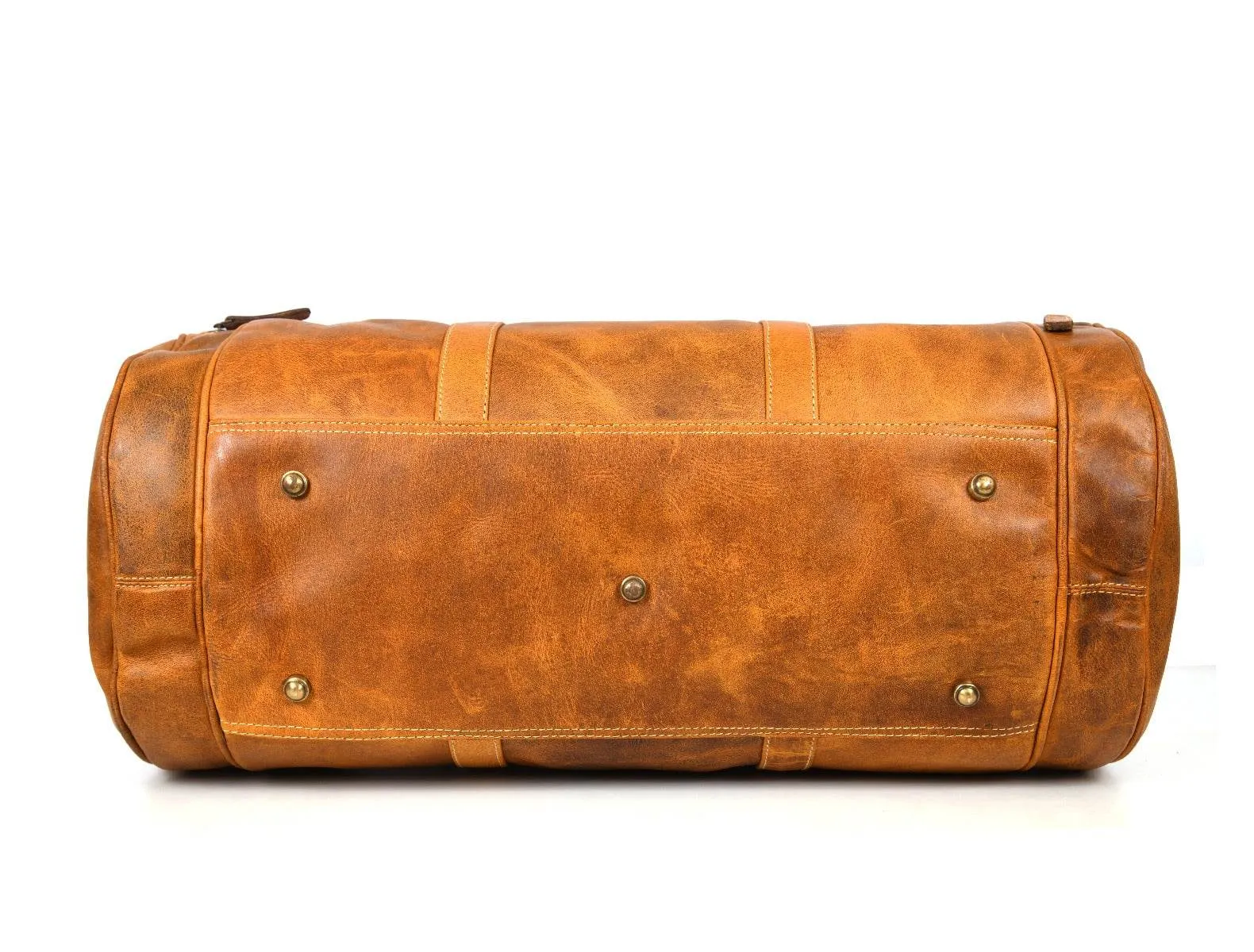 Cordoba Leather Barrel Bag - Tangerine