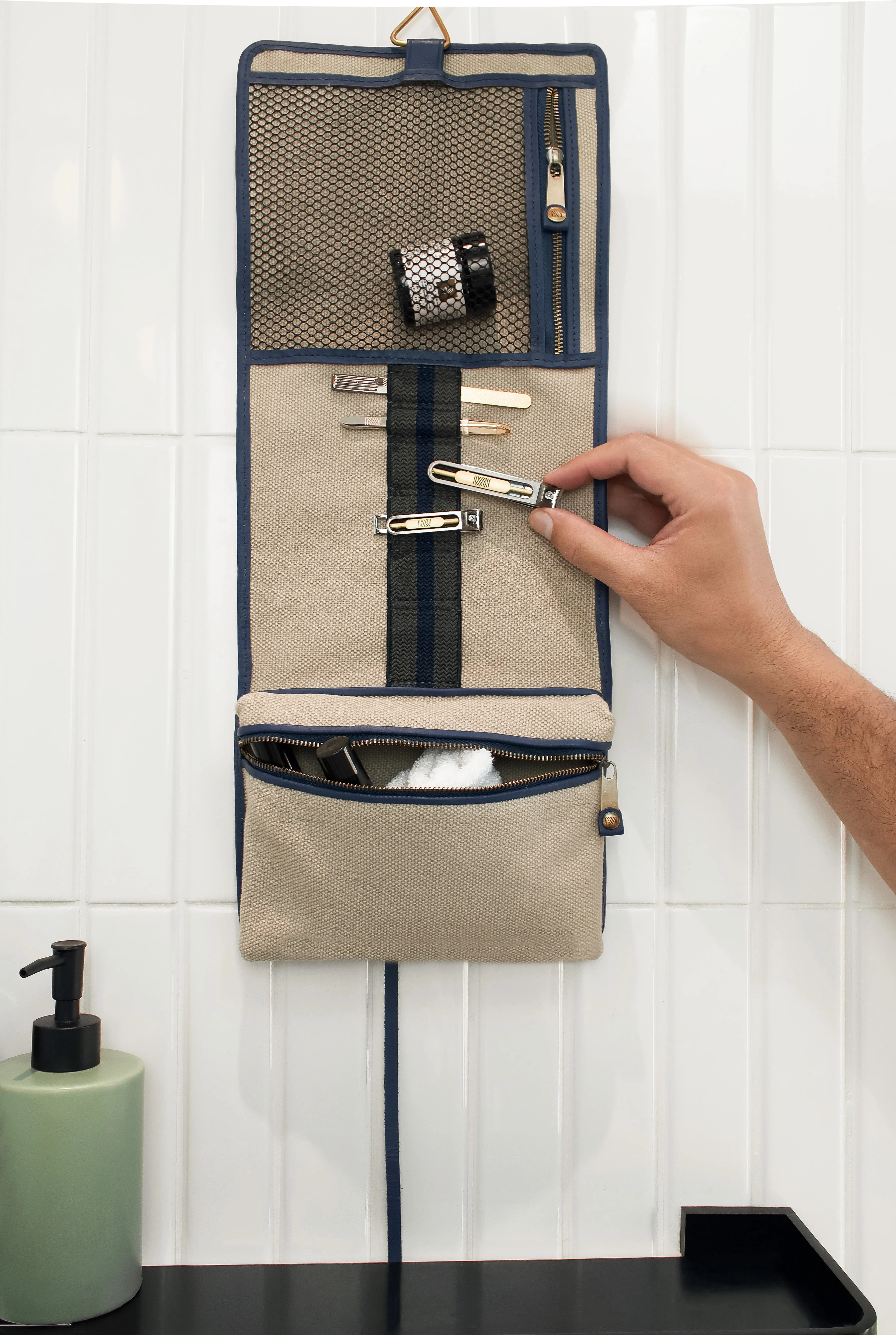 Cotton Canvas Toiletry Organizer