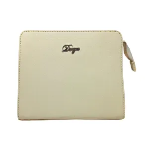 Deeya Vegan Leather Women's Mini Handbag, Trendy Small Purse for Ladies (Cream)