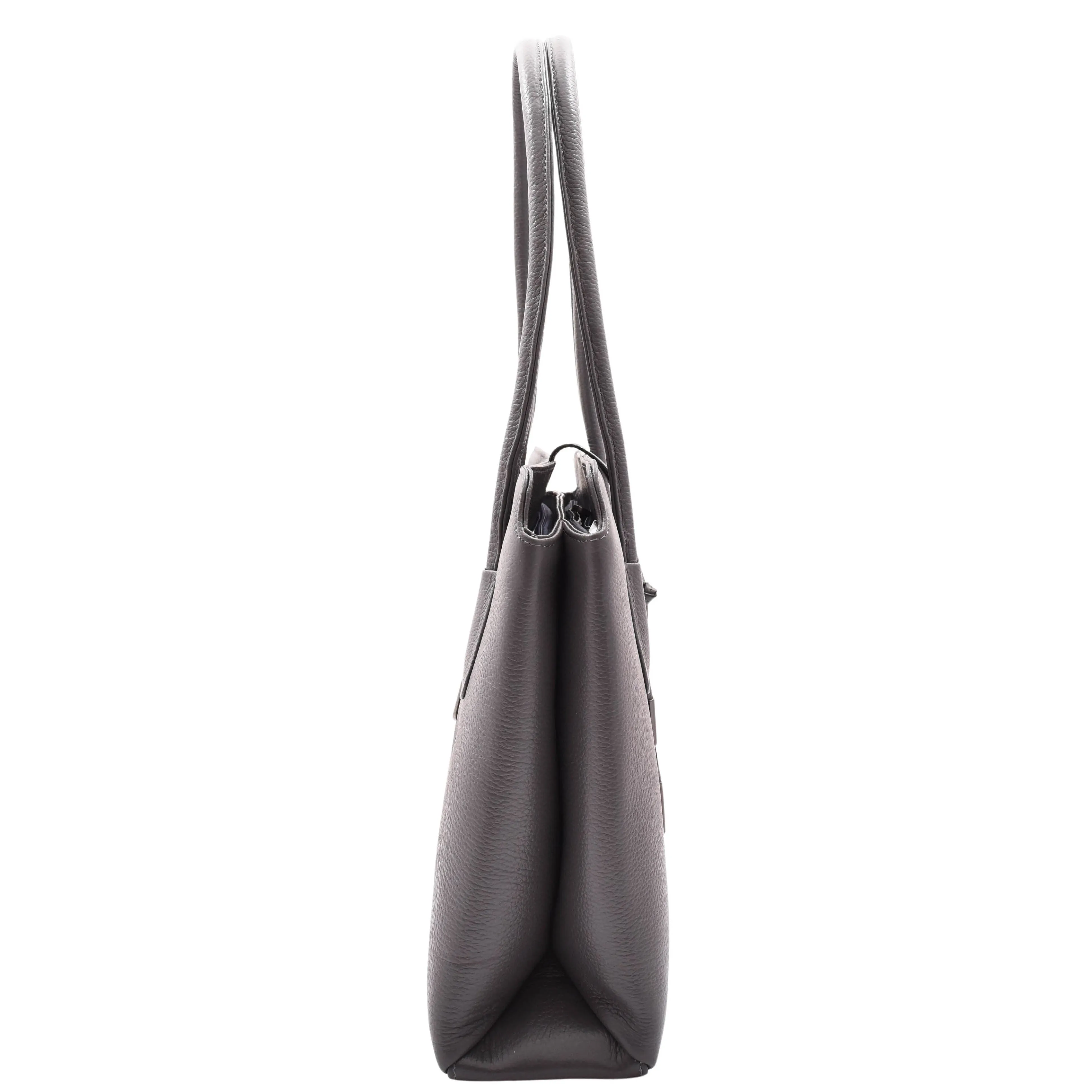 DR590 Women's Stylish Zip Opening Tote Large Shoulder Bag Grey