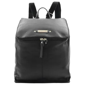 DR614 Real Leather Stylish Rucksack Backpack Black