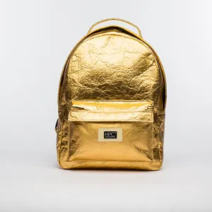 Earth Bag Standard, Gold Pinatex (Upcycled Billboard Bags)