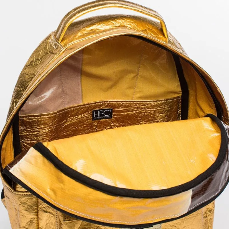 Earth Bag Standard, Gold Pinatex (Upcycled Billboard Bags)