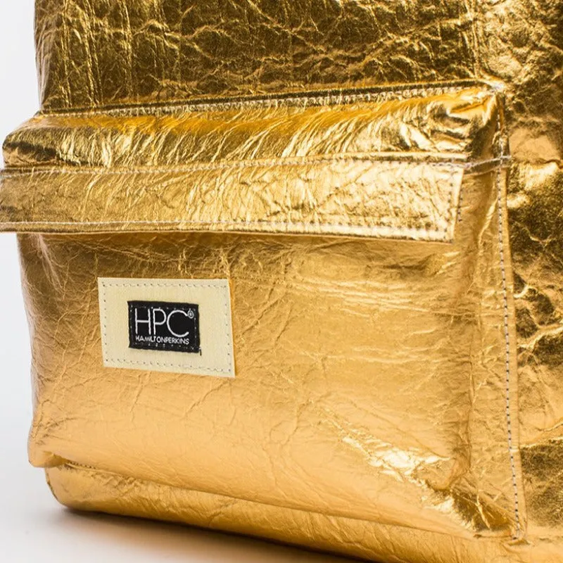 Earth Bag Standard, Gold Pinatex (Upcycled Billboard Bags)