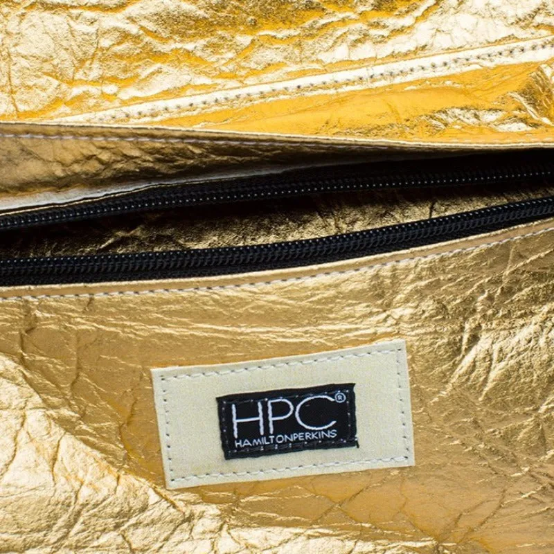Earth Bag Standard, Gold Pinatex (Upcycled Billboard Bags)