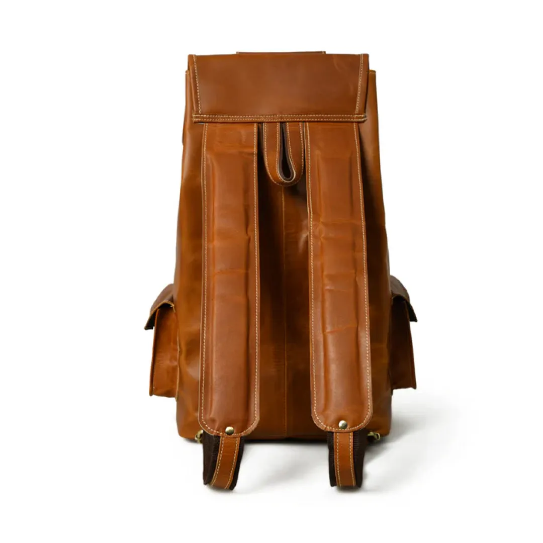Earthtone Trekking Buffalo Leather Backpack