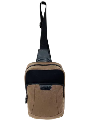 FIB Byron Sling Backpack Bag Travel w/ Single Adjustable Strap - Brown