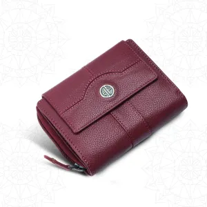 Genuine Leather Ladies Purse with 14 Cards Slots - Womens purses with RFID Protection