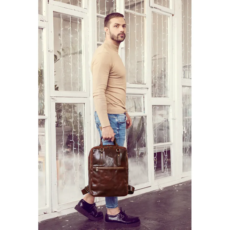 Gone with the Wind - Brown Leather Backpack