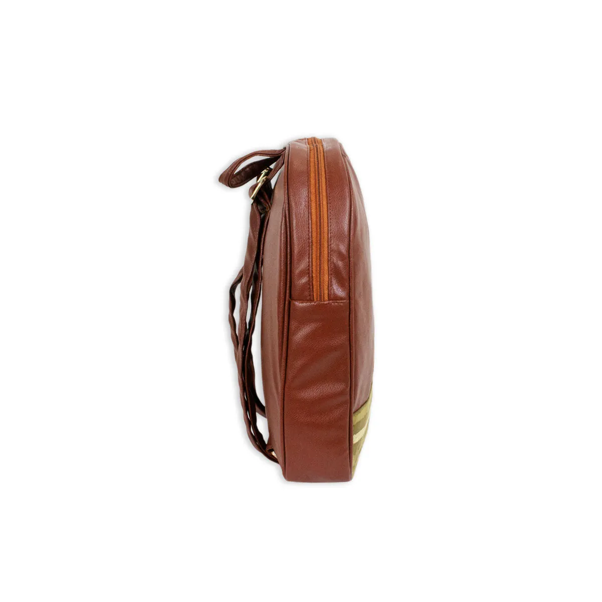 Green Waves Block-printed Backpack