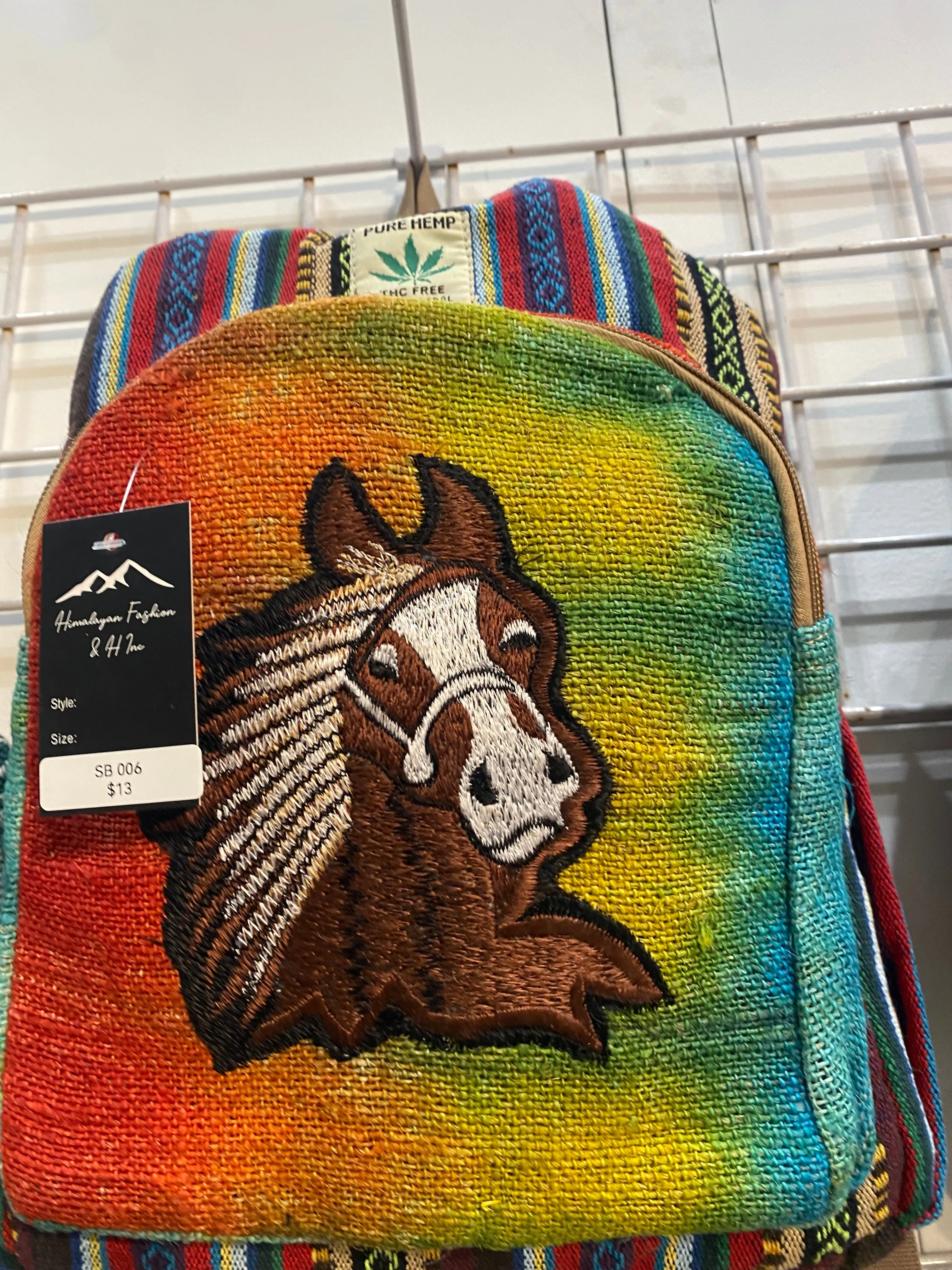 Hemp Backpack Horse- Wholesale