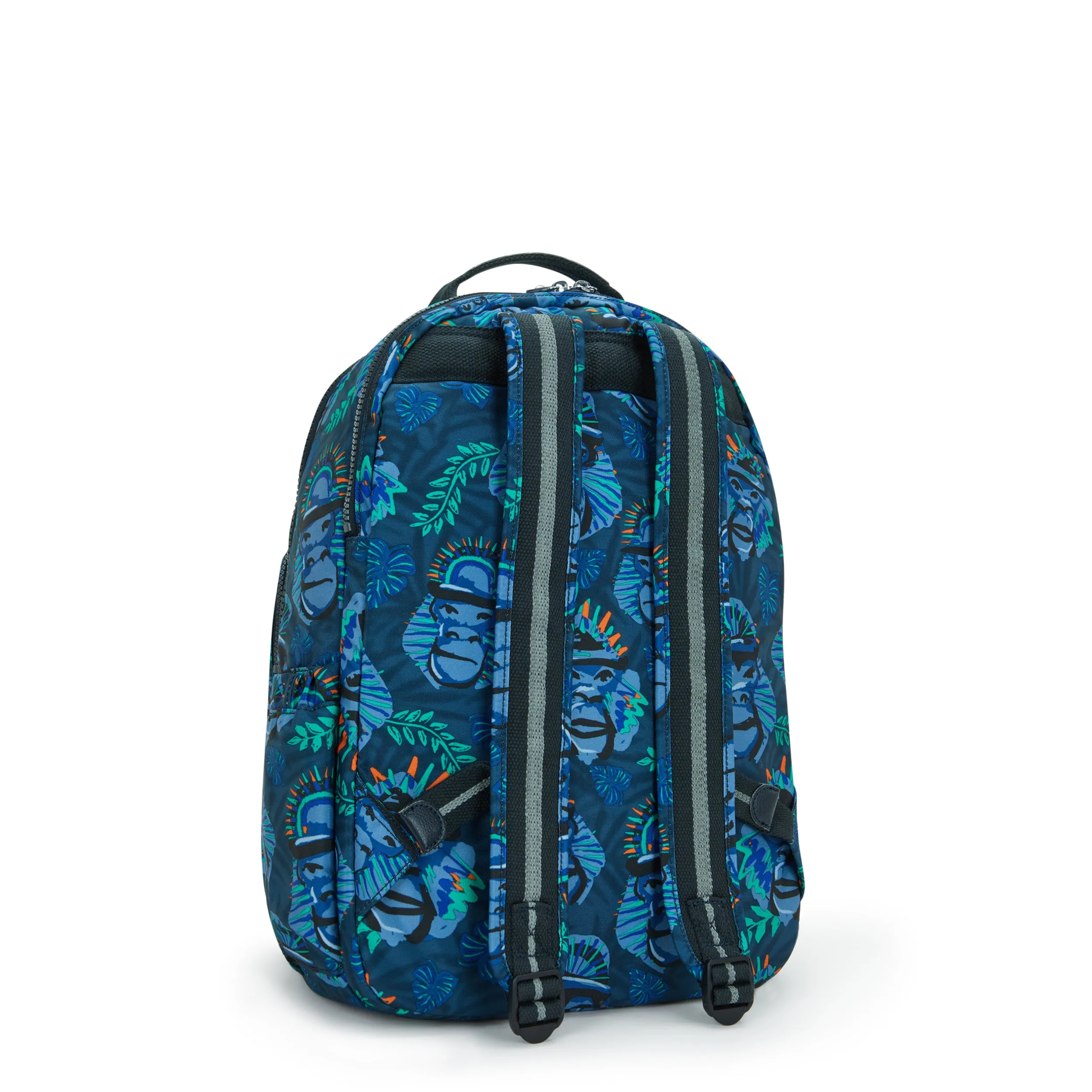 Kipling Seoul Lap Blue Monkey Fun Large Backpack C2I5816-8HJ