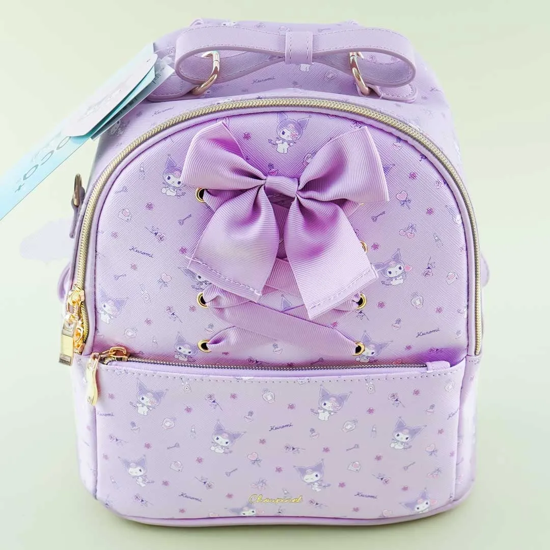Kuromi Ribbon Backpack - Purple