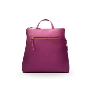 Leather 13" Laptop Backpack - Purple