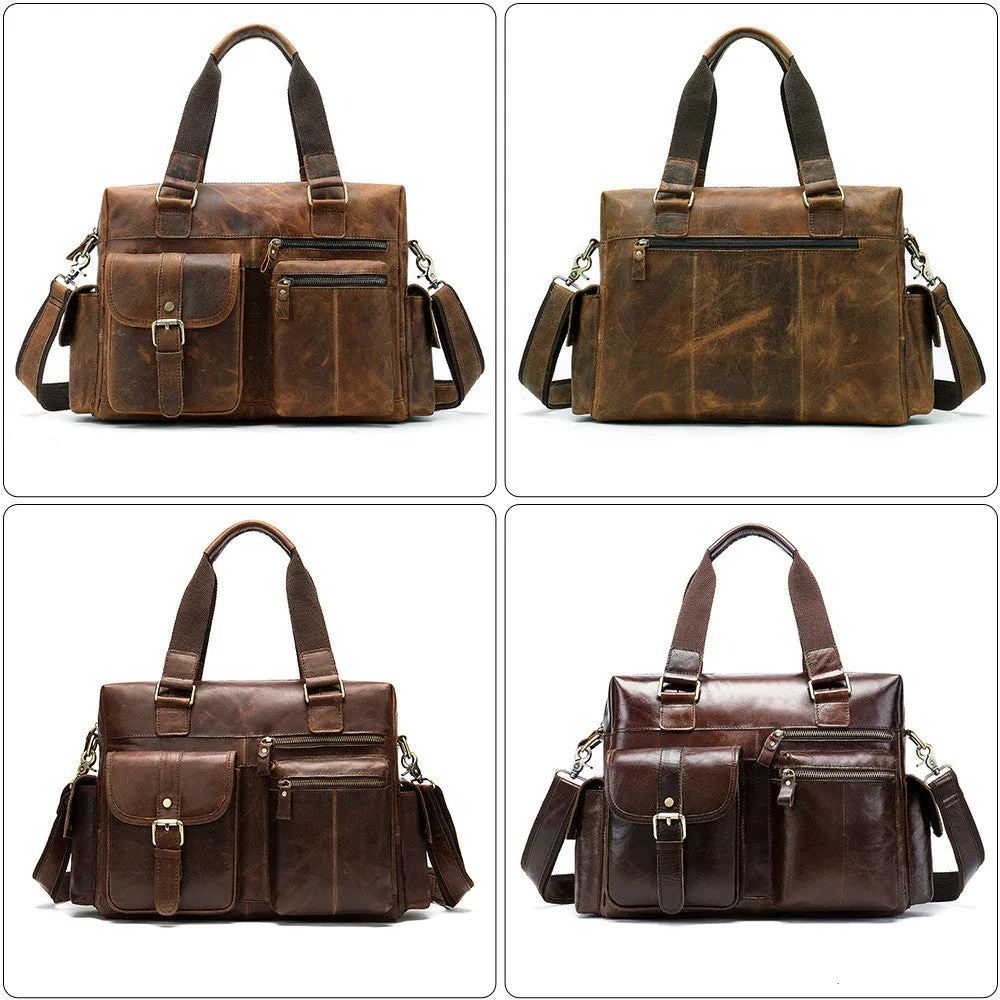 Leather Retro Business Travel Bag