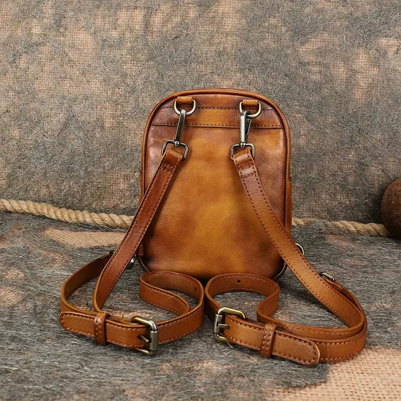 Mini Women's Rucksack Leather Stylish Backpacks For Women