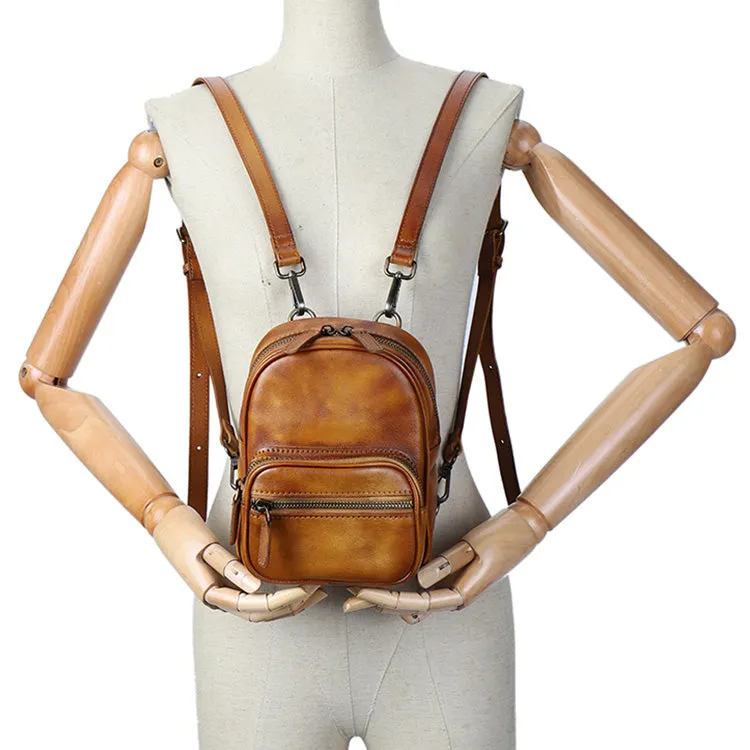 Mini Women's Rucksack Leather Stylish Backpacks For Women
