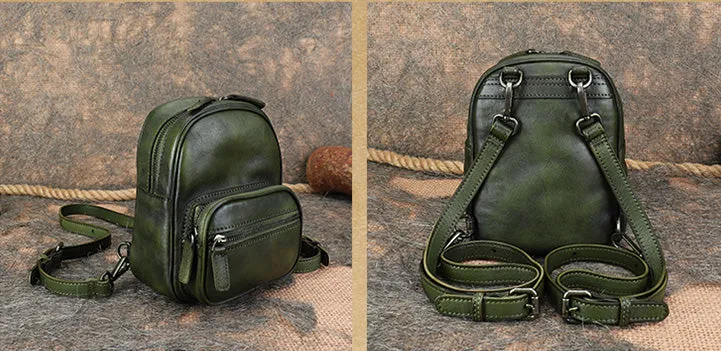 Mini Women's Rucksack Leather Stylish Backpacks For Women