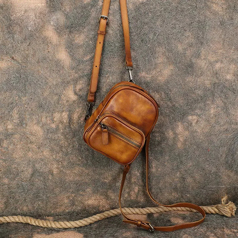 Mini Women's Rucksack Leather Stylish Backpacks For Women