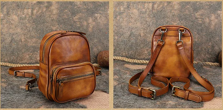 Mini Women's Rucksack Leather Stylish Backpacks For Women