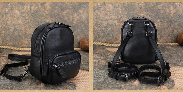 Mini Women's Rucksack Leather Stylish Backpacks For Women
