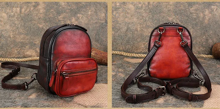 Mini Women's Rucksack Leather Stylish Backpacks For Women