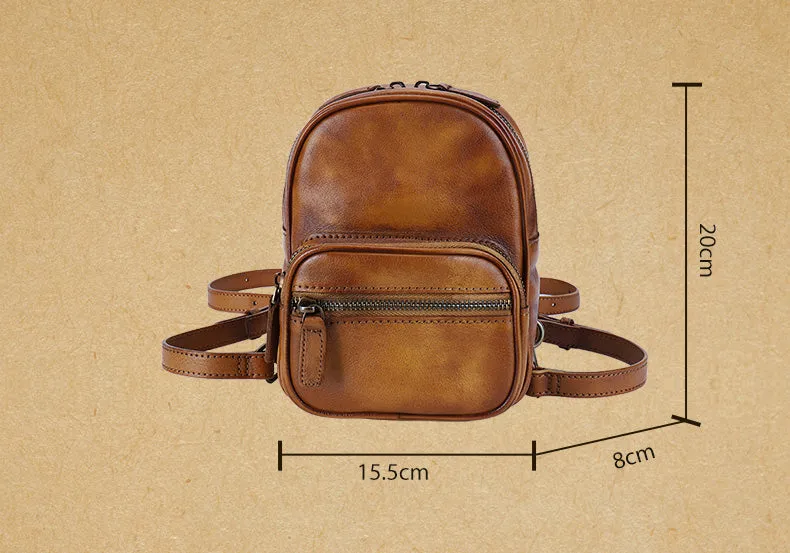 Mini Women's Rucksack Leather Stylish Backpacks For Women