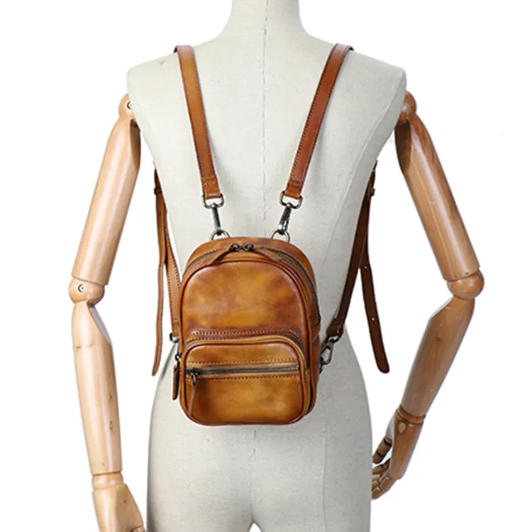 Mini Women's Rucksack Leather Stylish Backpacks For Women