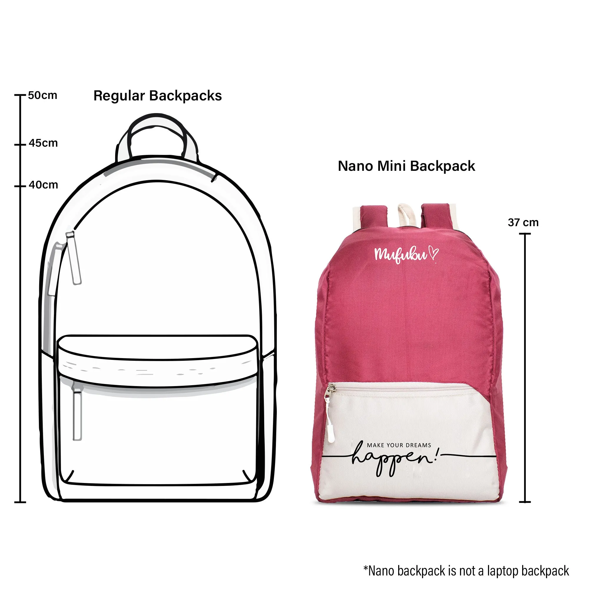 Nano Backpack 15 Ltr Just Do It Wine   Beige