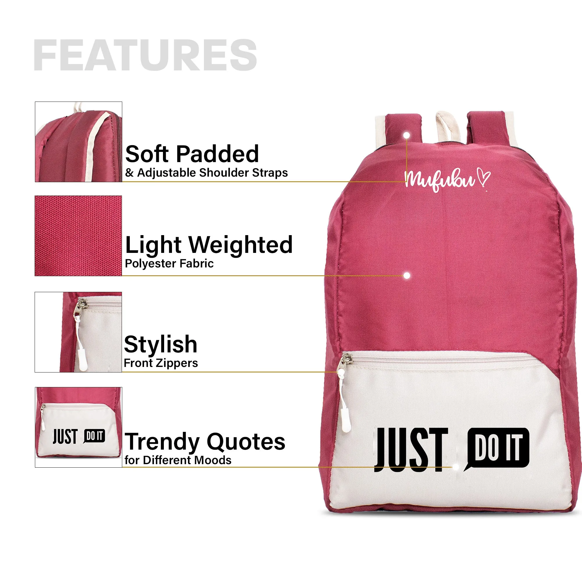Nano Backpack 15 Ltr Just Do It Wine   Beige