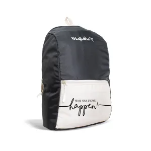 Nano Backpack 15 Ltr Make Your Dream Happen Black   Beige