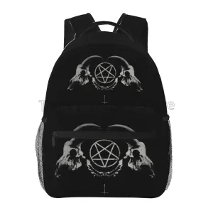 Pentagram Satanic Occult Church of Satan Goat Goth Laptop Backpacks | Student School Book Bag Travel Hiking Camping Daypack