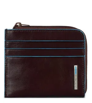 Piquadro Blue Square Men's Mahogany Wallet
