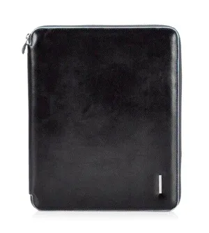 Piquadro Blue Square Unisex Black Document Holder